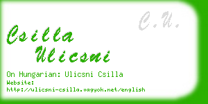 csilla ulicsni business card